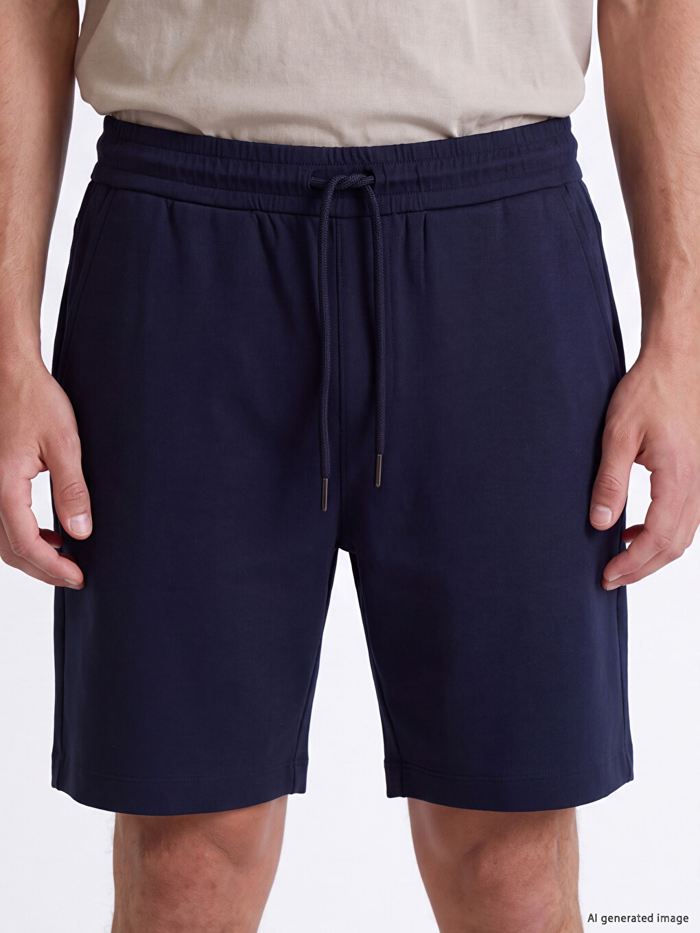 Man Navy Shorts-2
