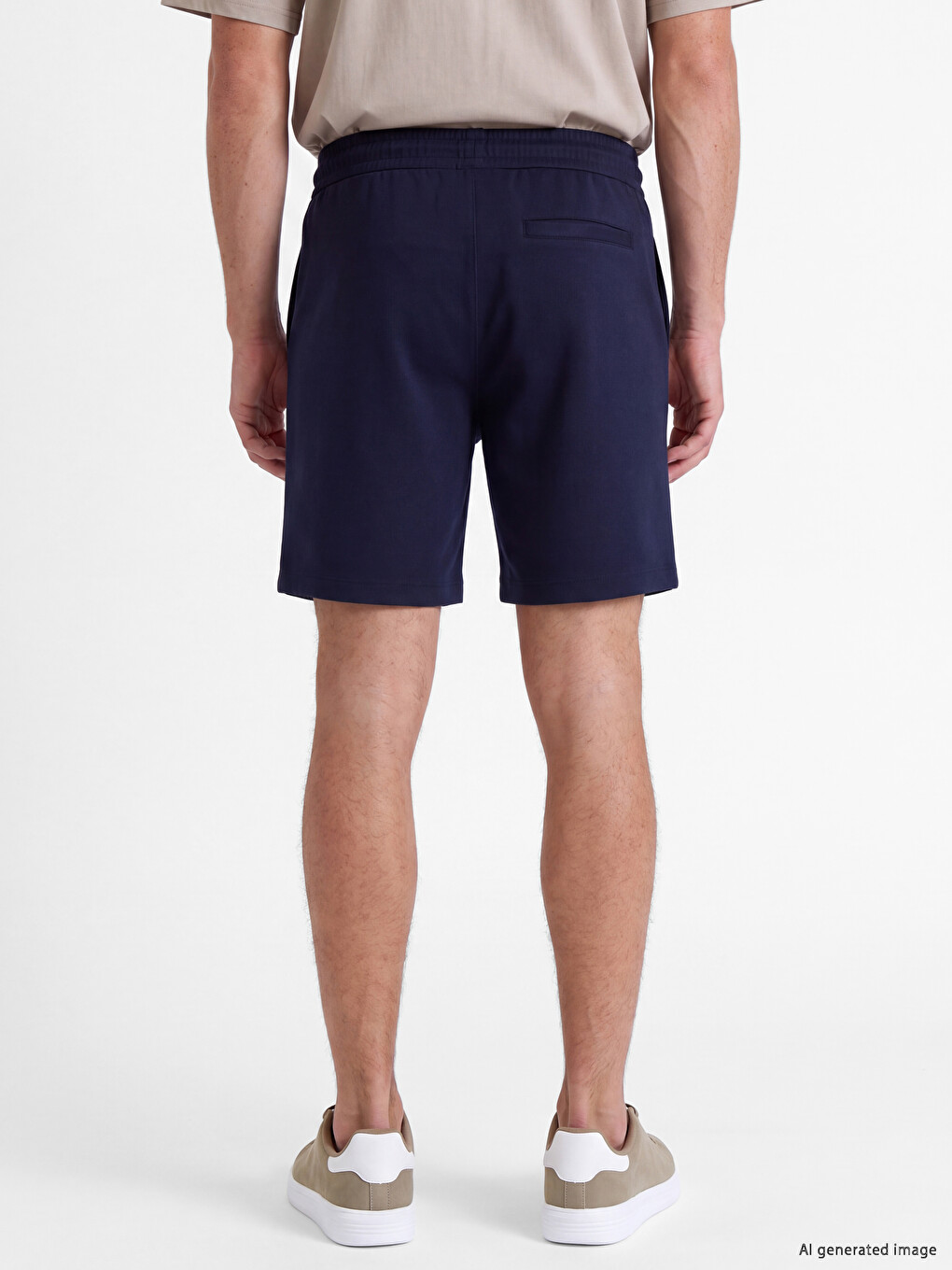Man Navy Shorts-3