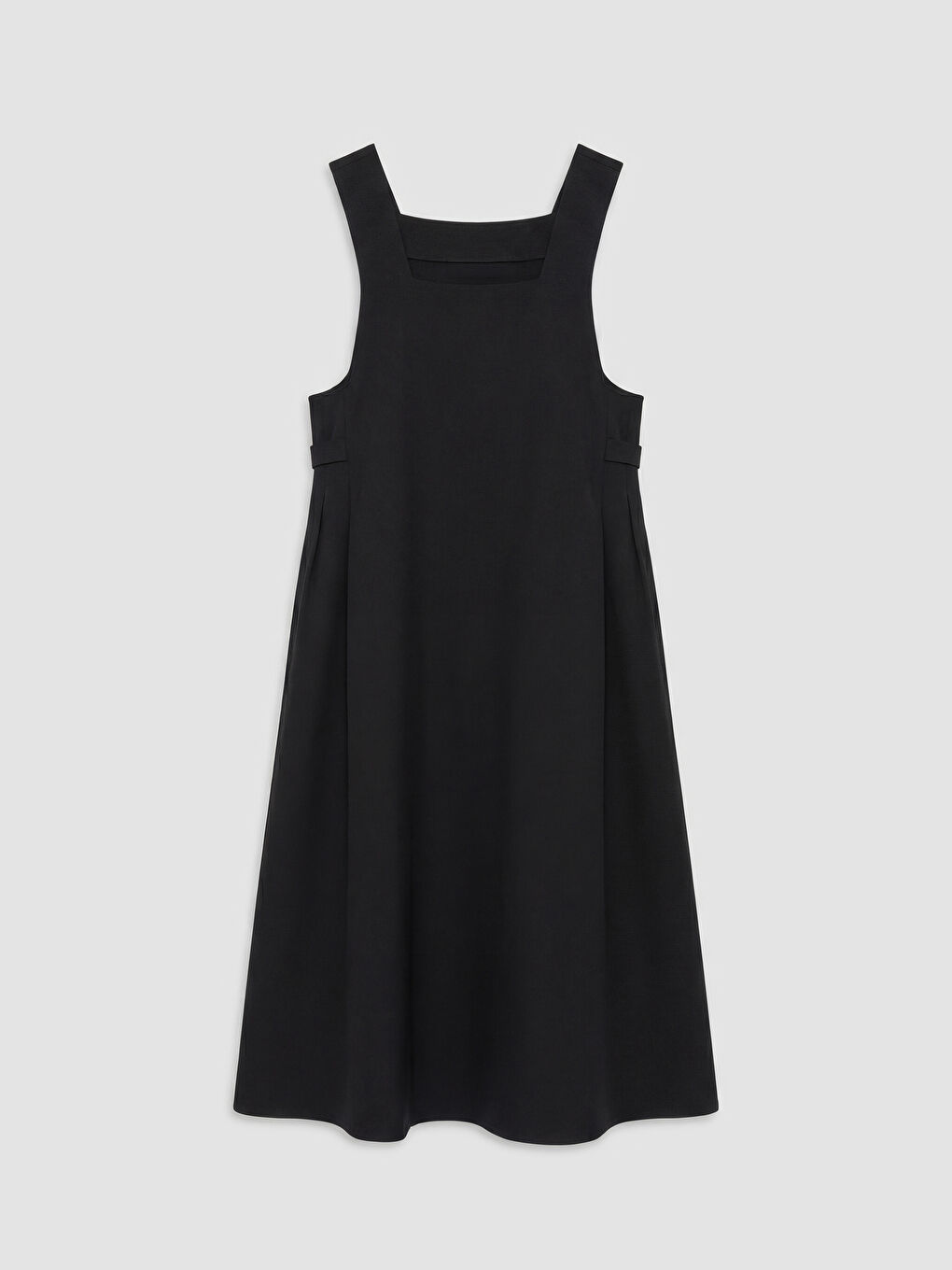 Siyah Kare Yaka A Kesim Elbise