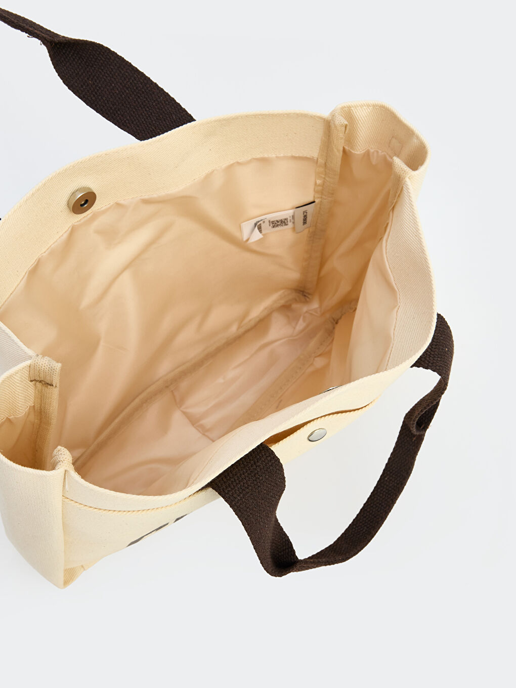 Bej NYC Baskılı Kanvas Kız Çocuk Omuz Çantası-2