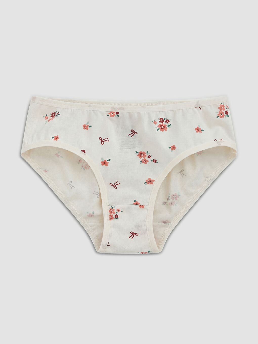 Ekru Baskılı Kız Çocuk Külot 3'lü-3