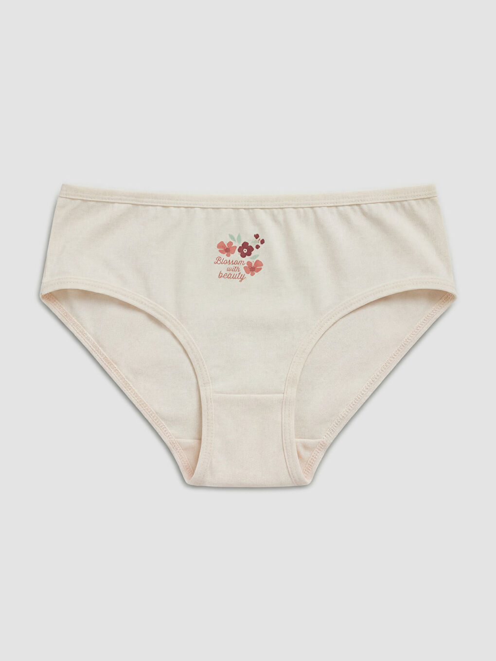 Ekru Baskılı Kız Çocuk Külot 3'lü-5