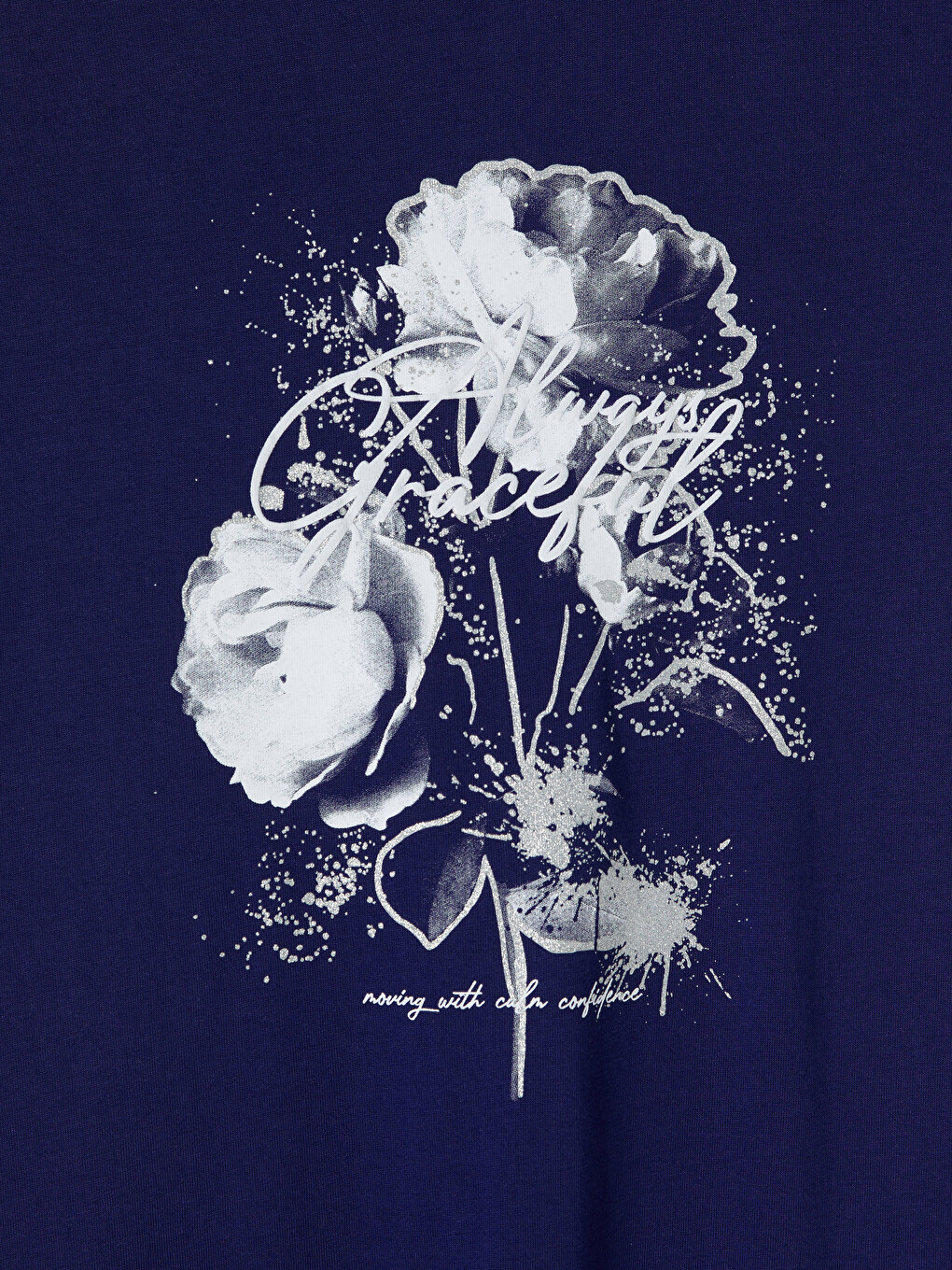 Crew Neck Printed Women's T-Shirt-1