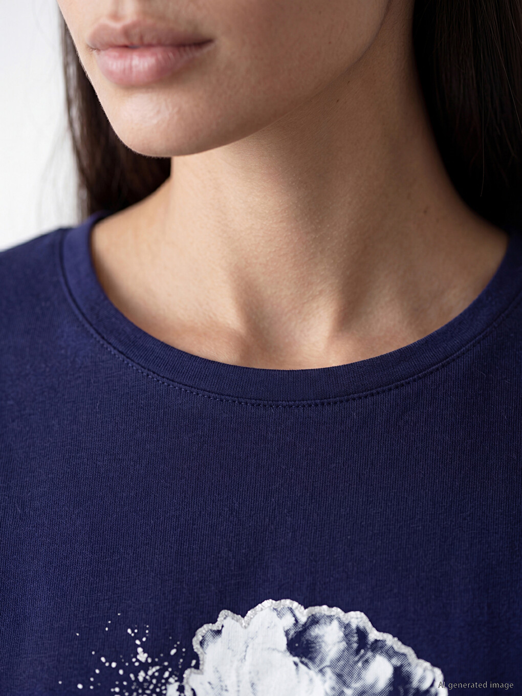 Crew Neck Printed Women's T-shirt-2