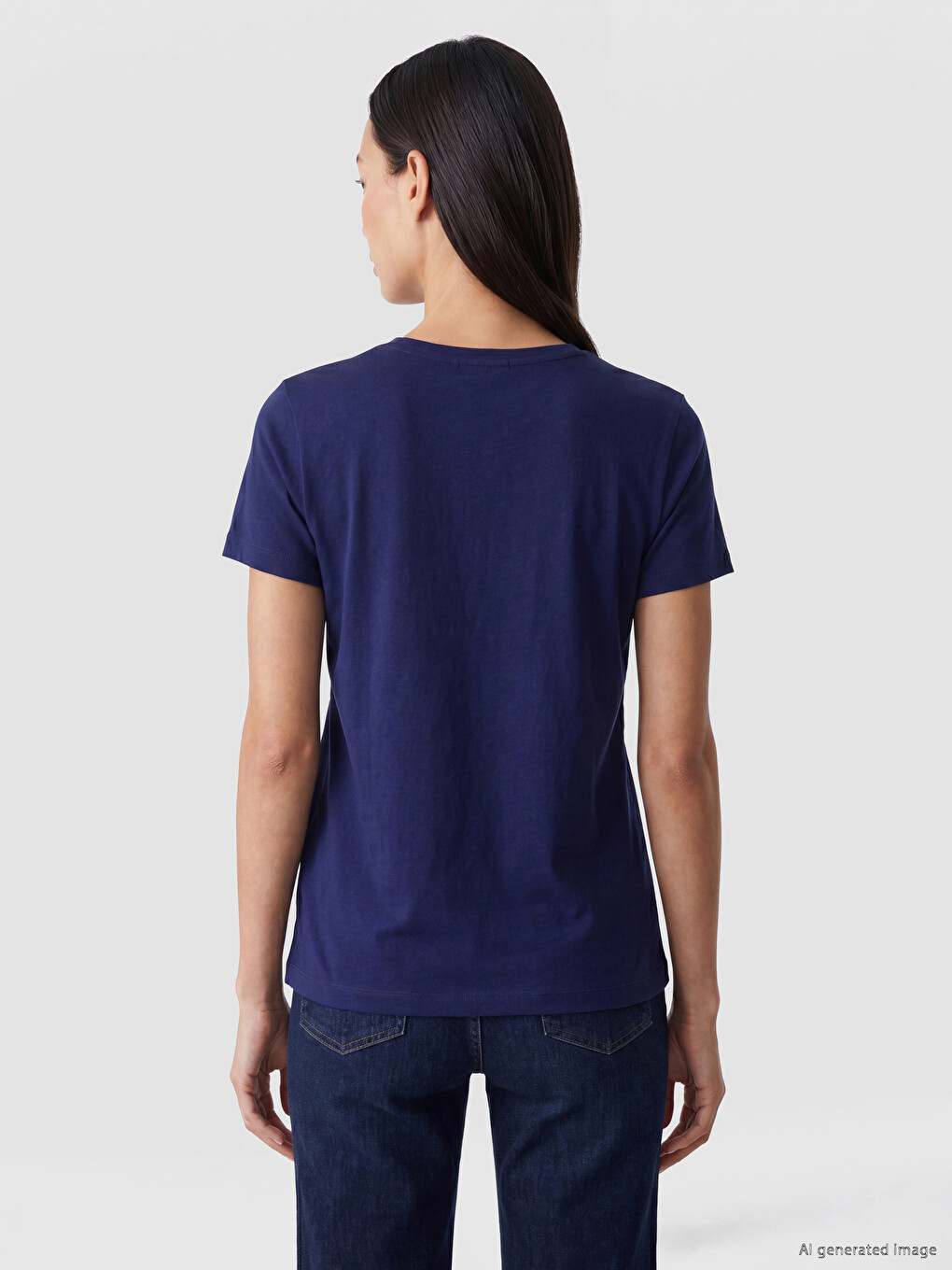 Crew Neck Printed Women's T-shirt-3