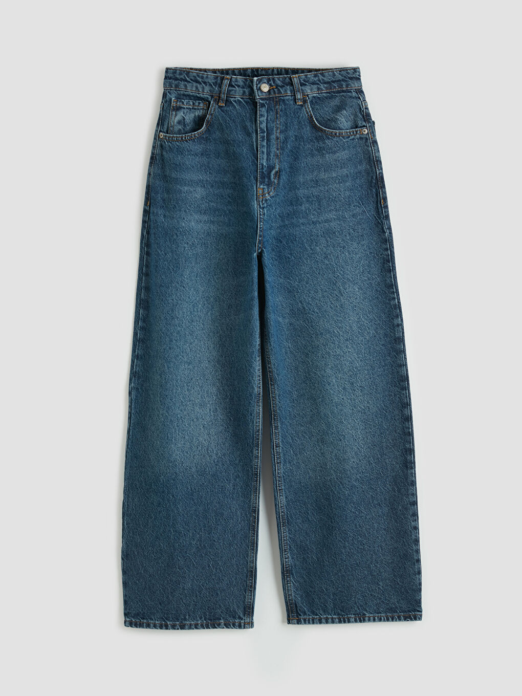 İndigo Baggy Fit Kadın Jean Pantolon