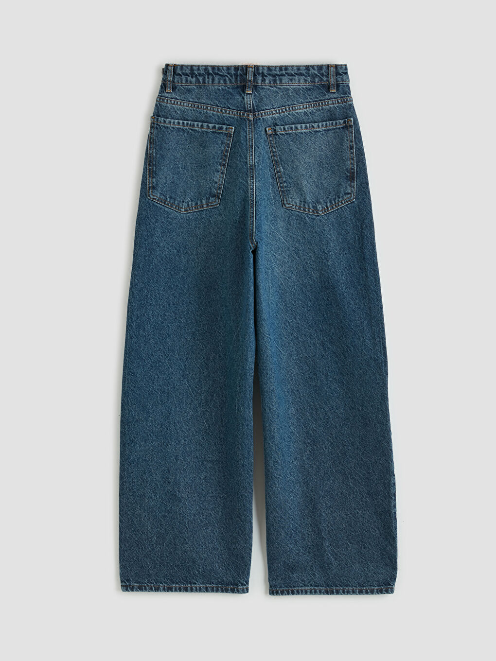 İndigo Baggy Fit Kadın Jean Pantolon-1