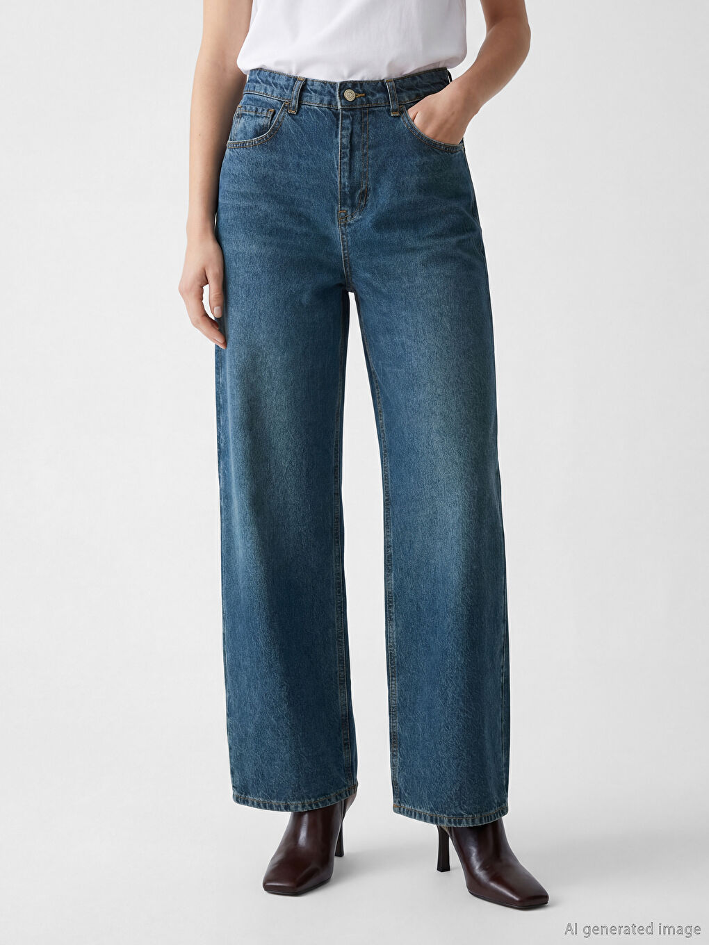 Женщины Индиго Джинсы-1