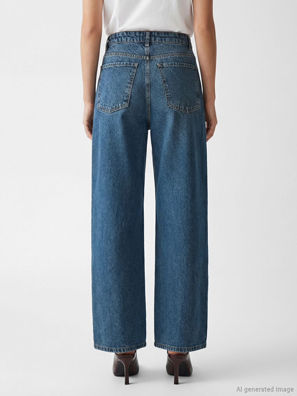 Женщины Индиго Джинсы-3