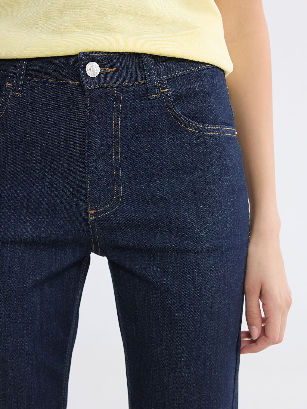 İndigo Flare Kadın Jean Pantolon-2