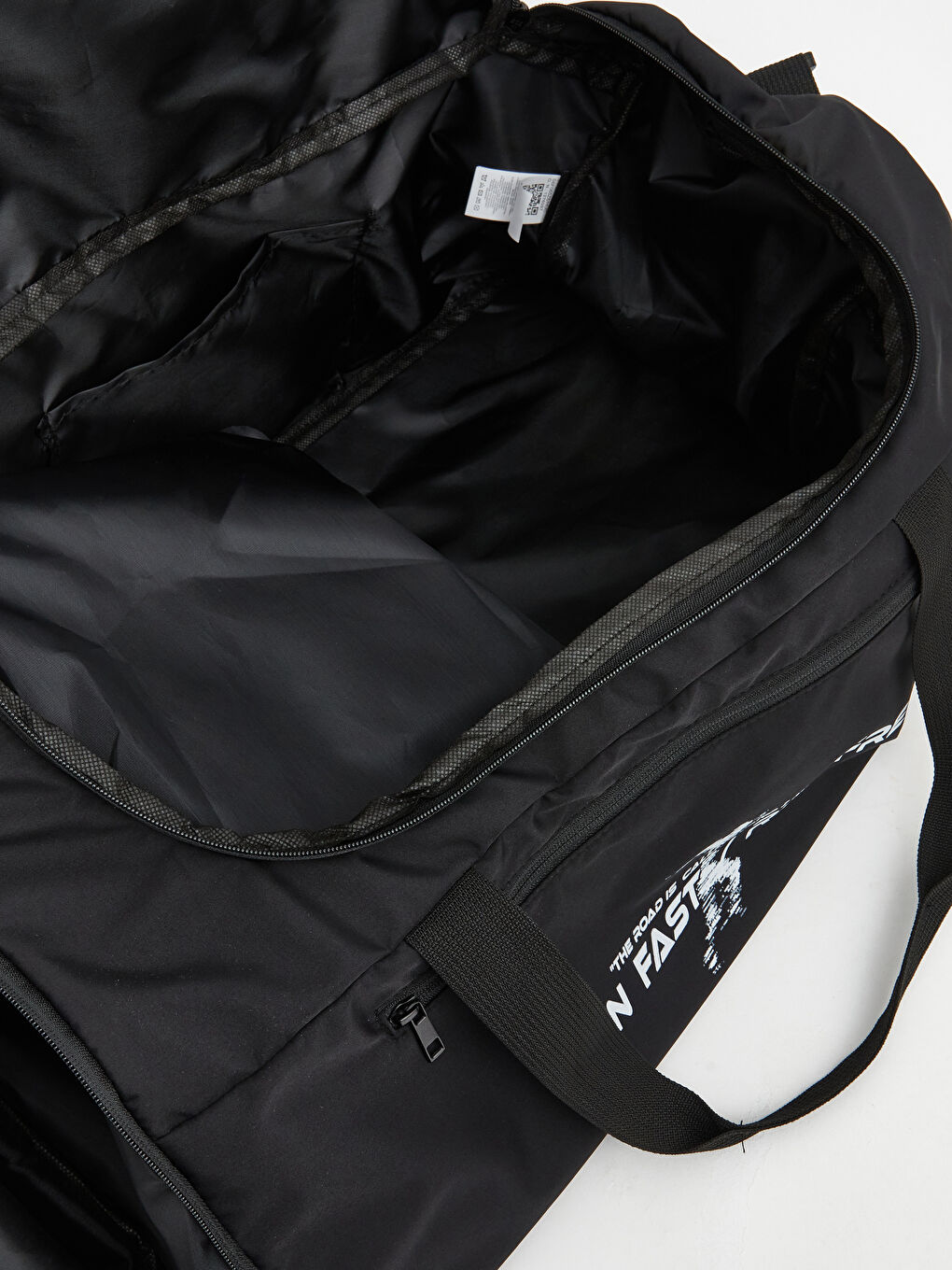 Siyah Baskılı Erkek Spor Çantası -2