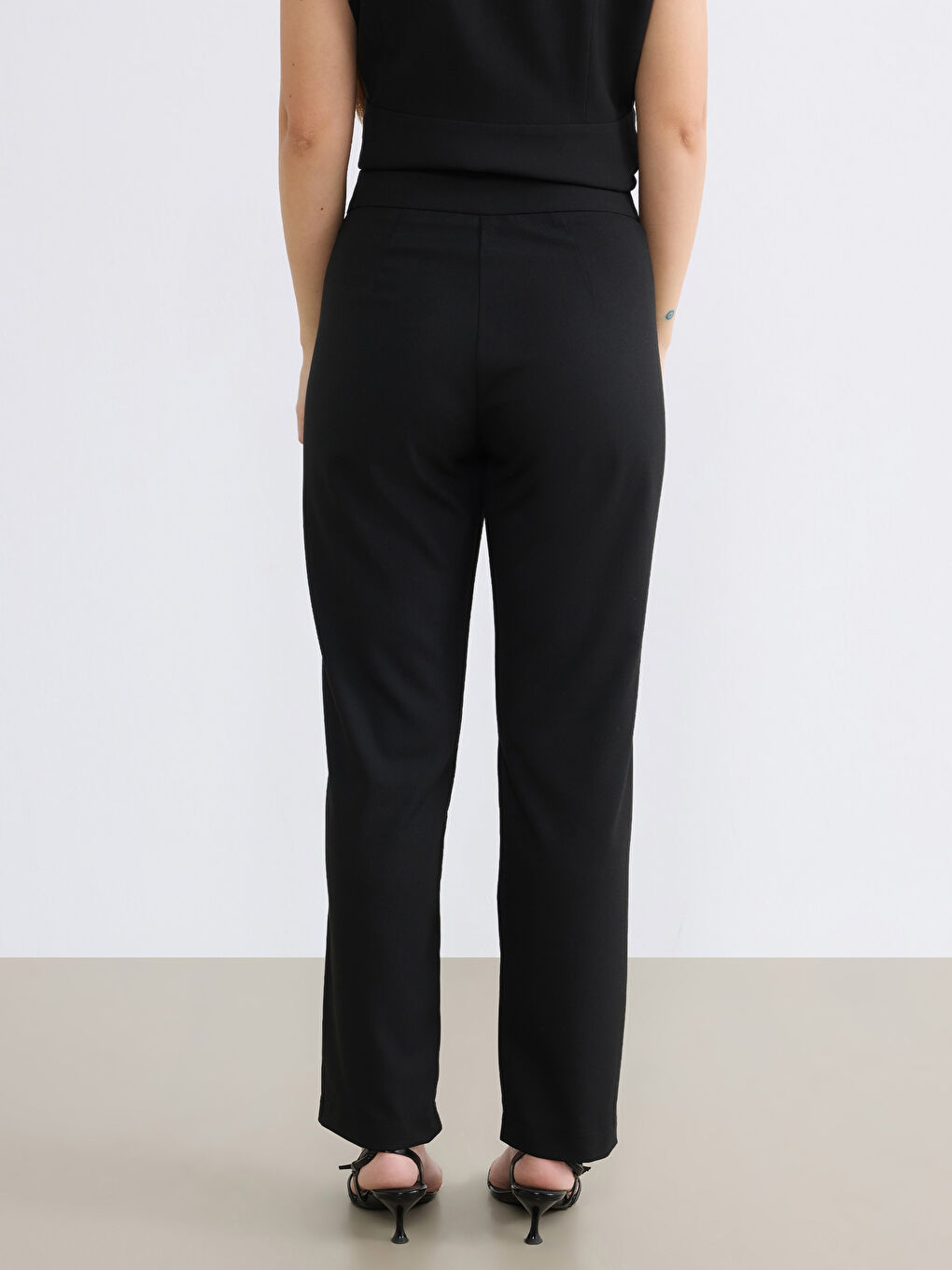 Siyah Petite Normal Bel Kadın Pantolon-3