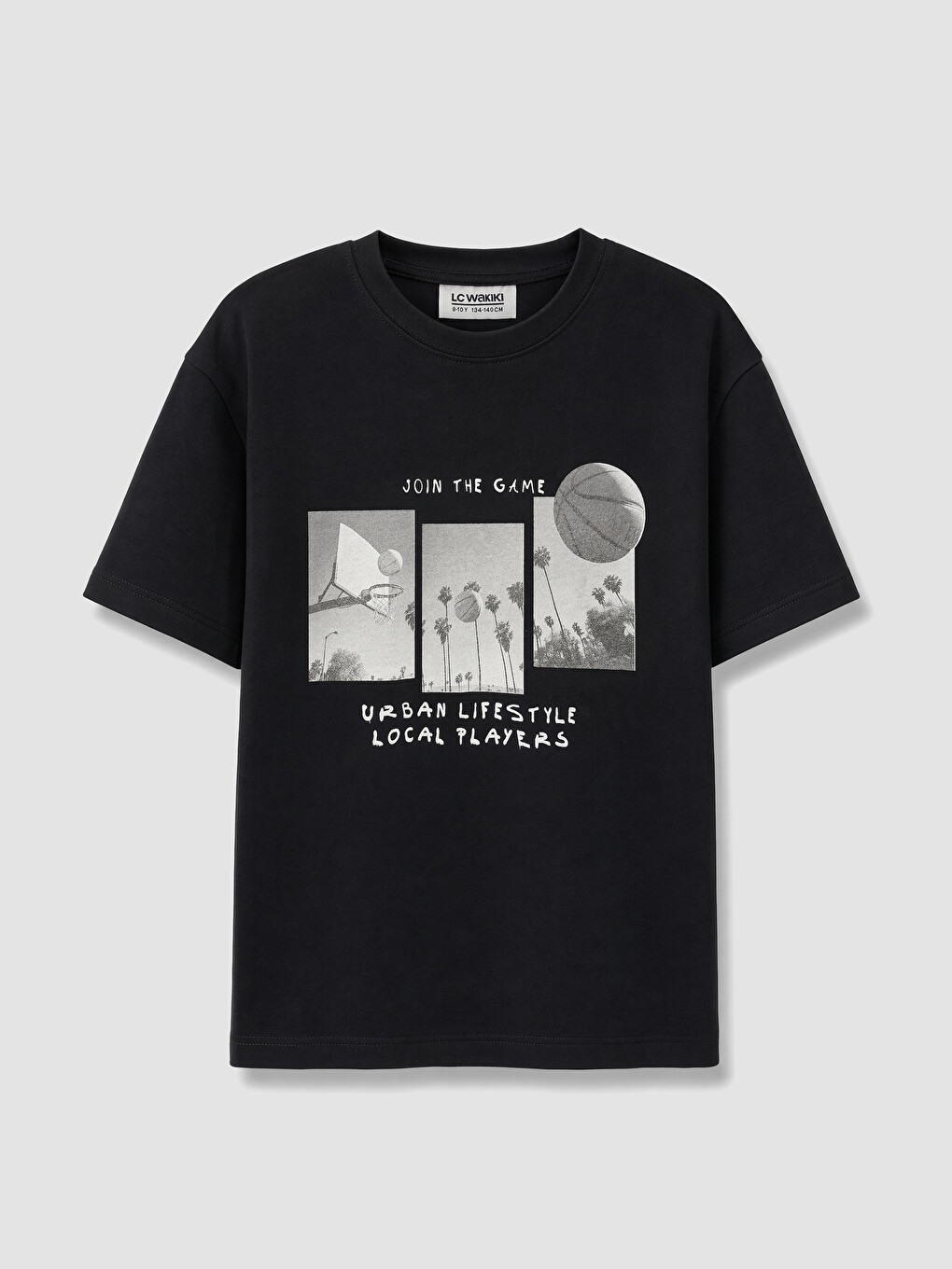 Crew Neck Printed Boys' T-shirt