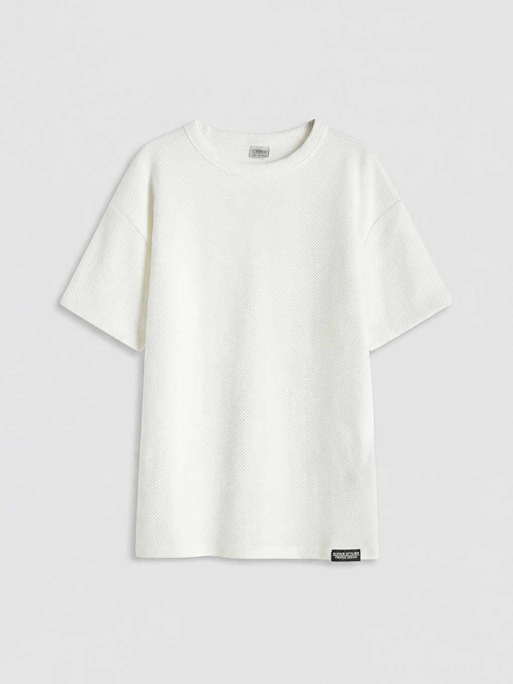 T-shirt texturé à col rond pour garçon