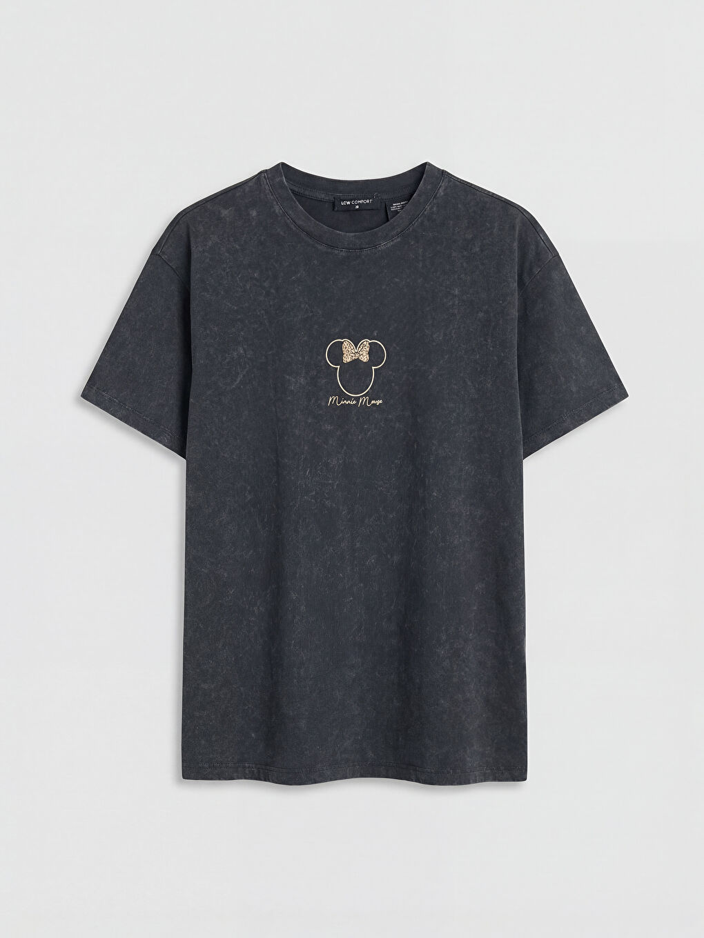 Mavi Minnie Mouse Baskılı Kadın Tişört-3