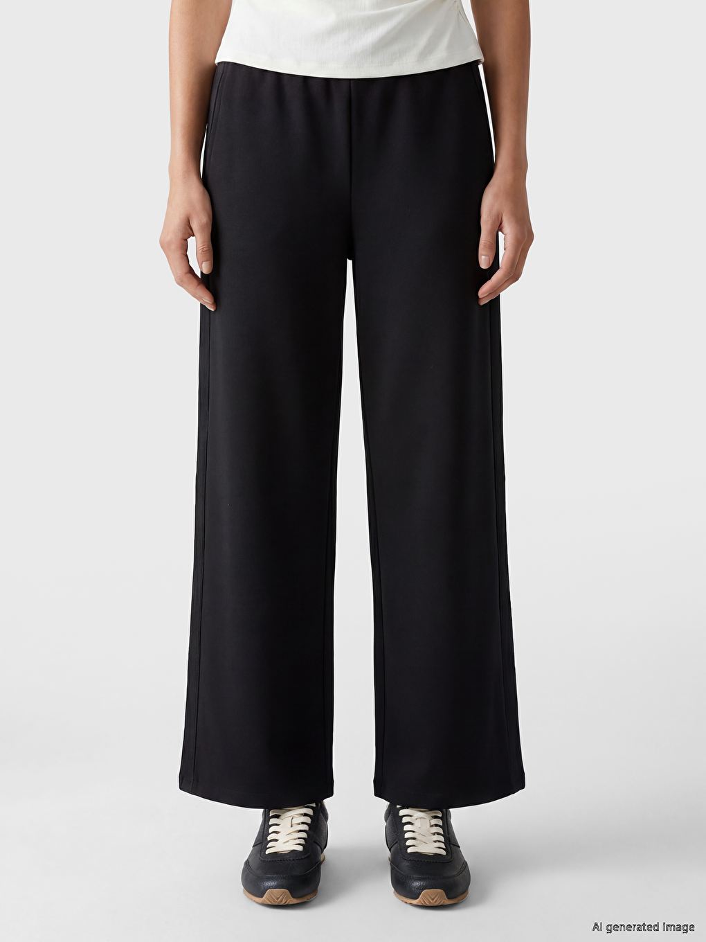 Elastic Waist Soft Touch Women's Sweatpants-1