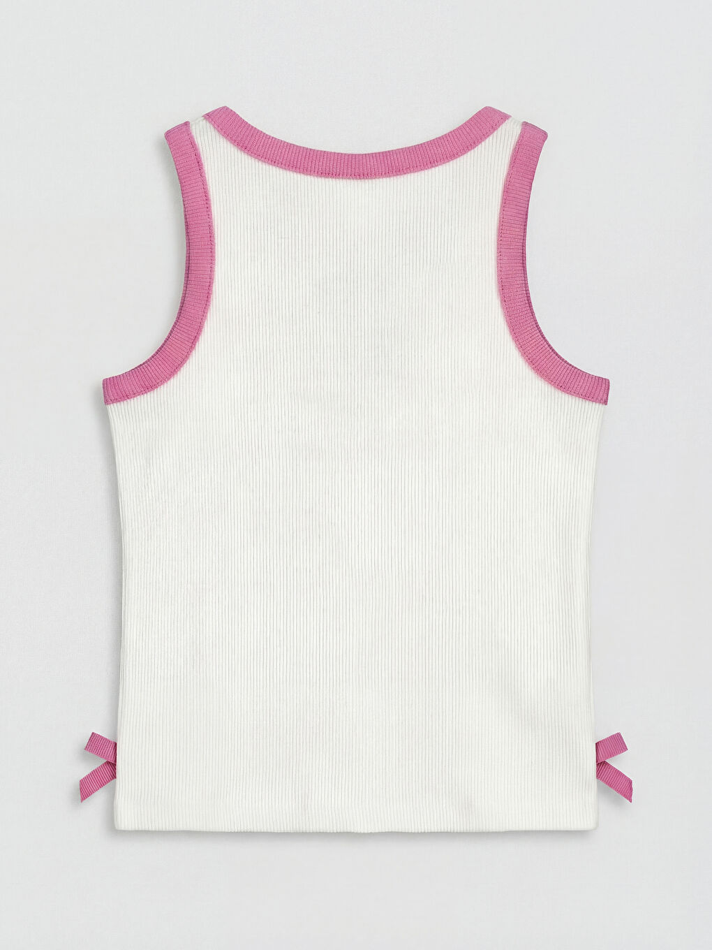 Beyaz Bisiklet Yaka Nakışlı Kız Çocuk Takım-2