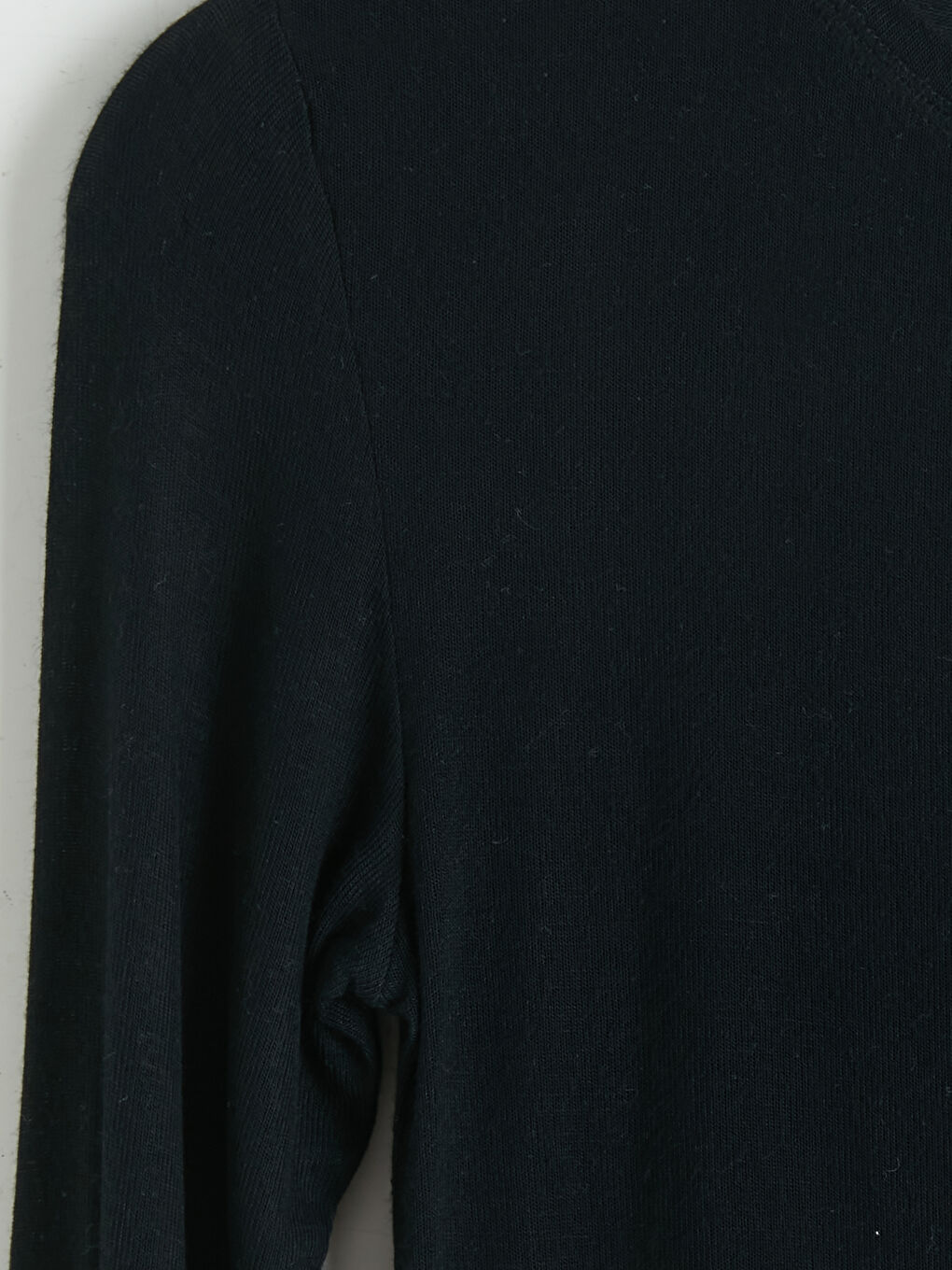 Siyah Bisiklet Yaka Uzun Kollu Bluz-2