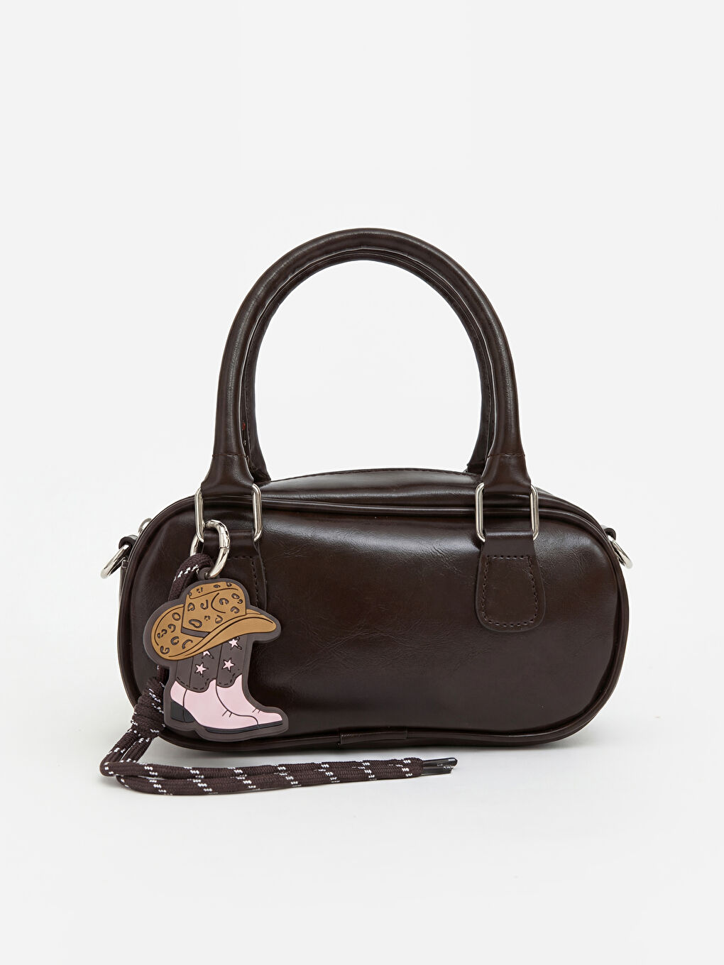 Kahverengi Deri Görünümlü Kadın Omuz Çantası