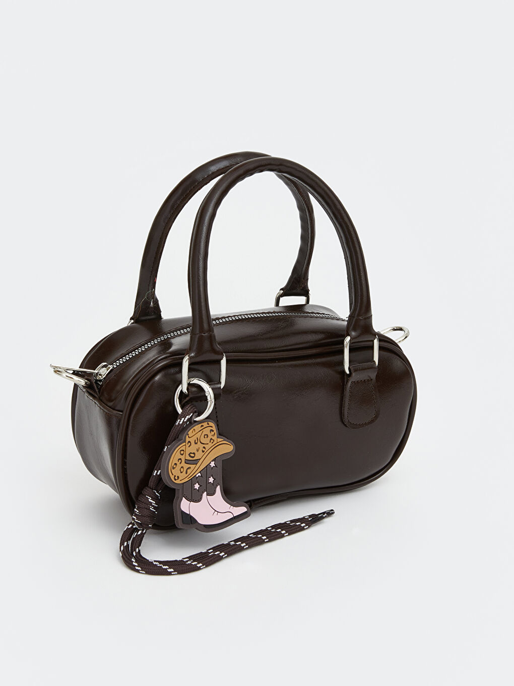 Kahverengi Deri Görünümlü Kadın Omuz Çantası-1