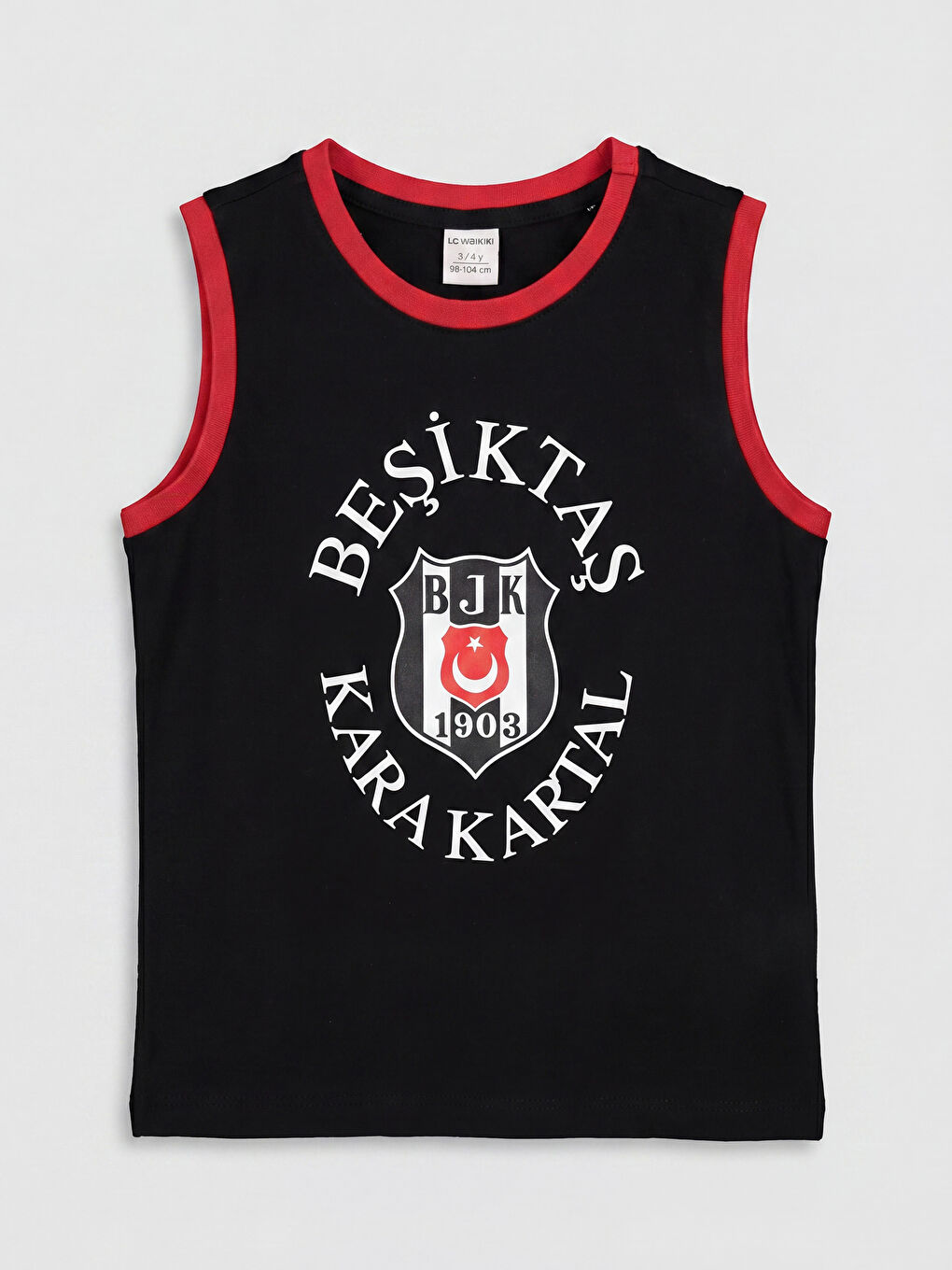 Siyah Beşiktaş Baskılı Erkek Çocuk Şortlu Pijama Takımı-1