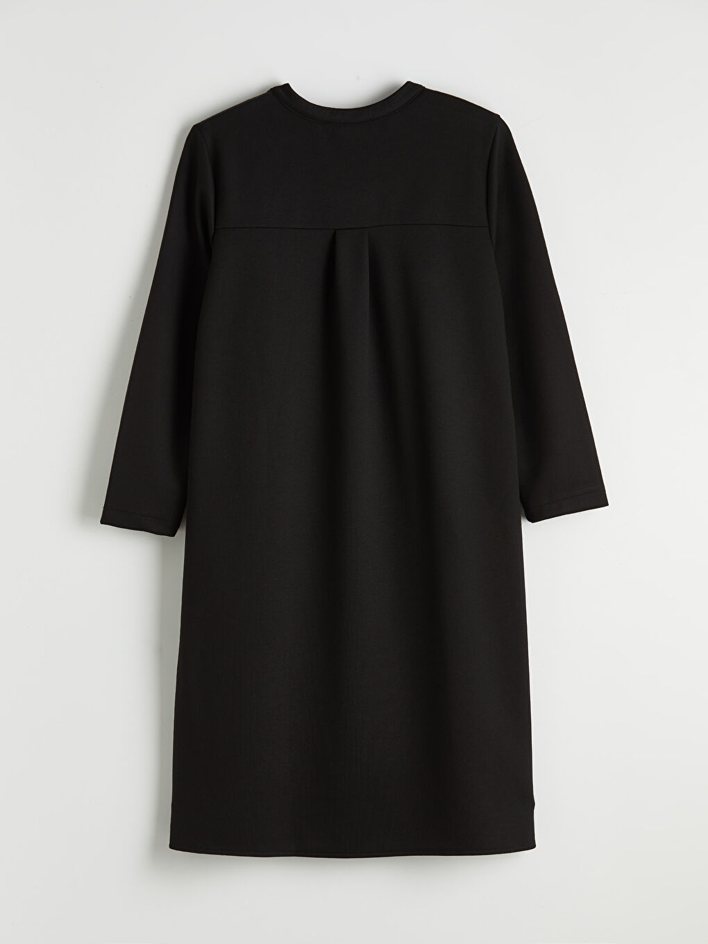 Siyah Bisiklet Yaka Kadın Ferace-1