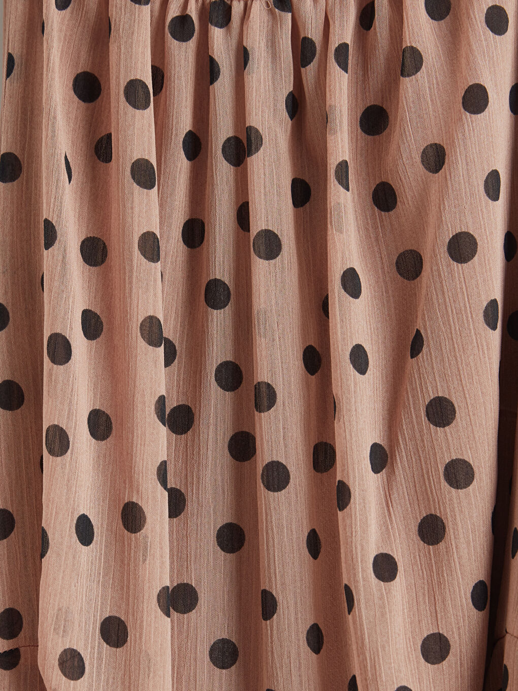 Pembe Halter Yaka Puantiyeli A Kesim Elbise-2