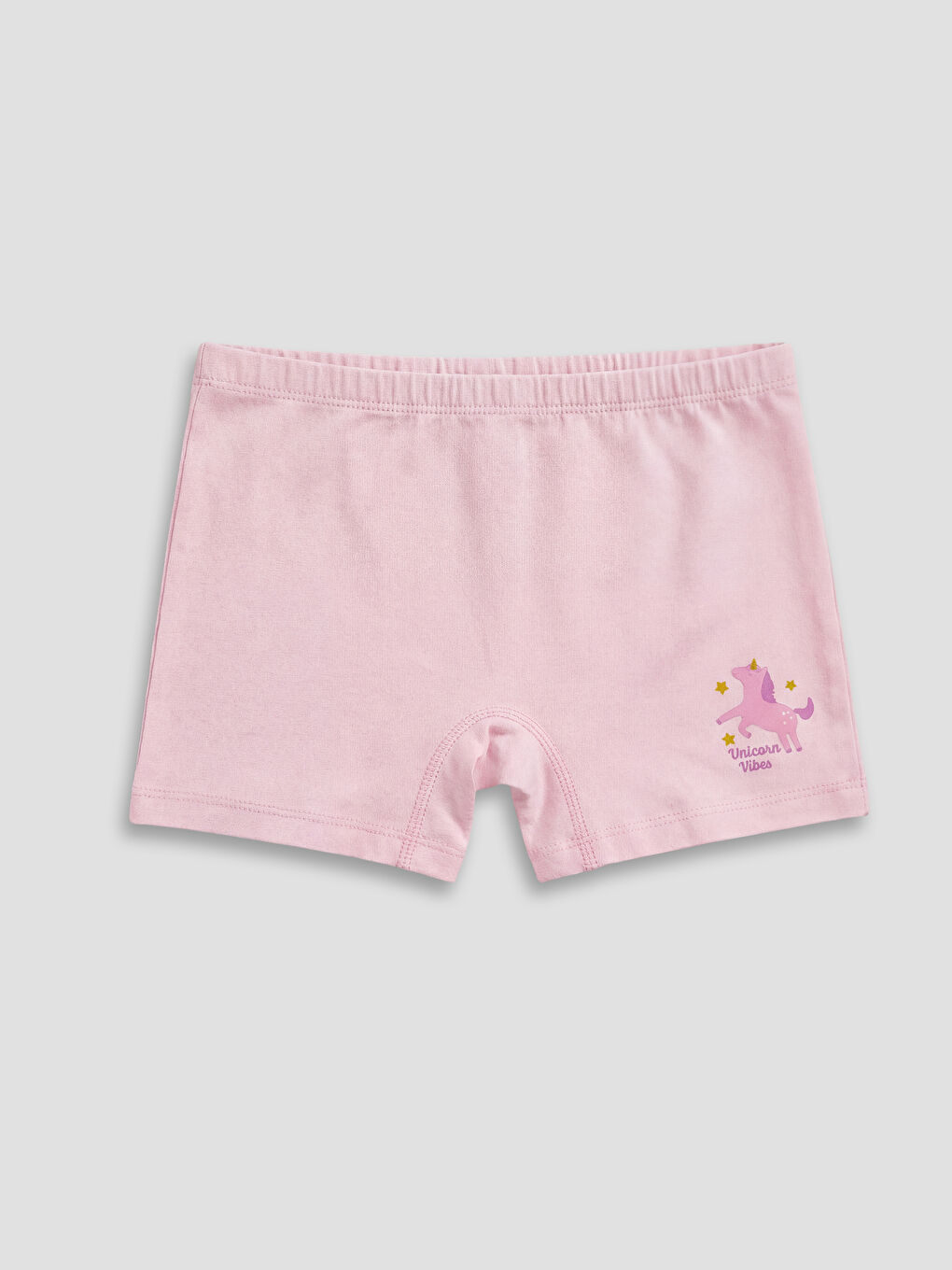 Pembe Baskılı Kız Çocuk Boxer