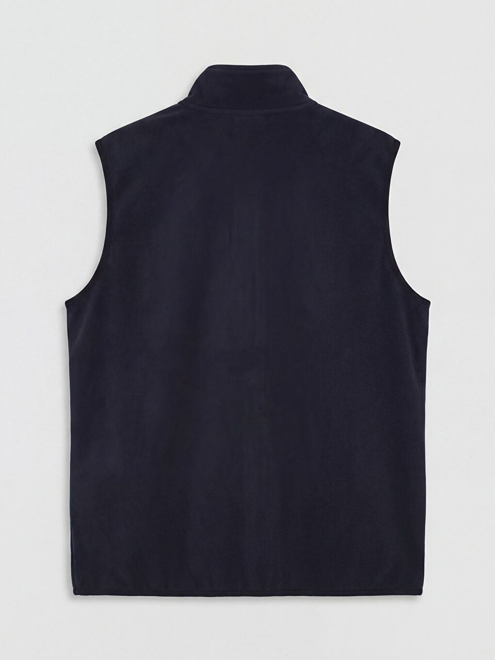 Lacivert Dik Yaka Fermuarlı Erkek Polar Yelek-1