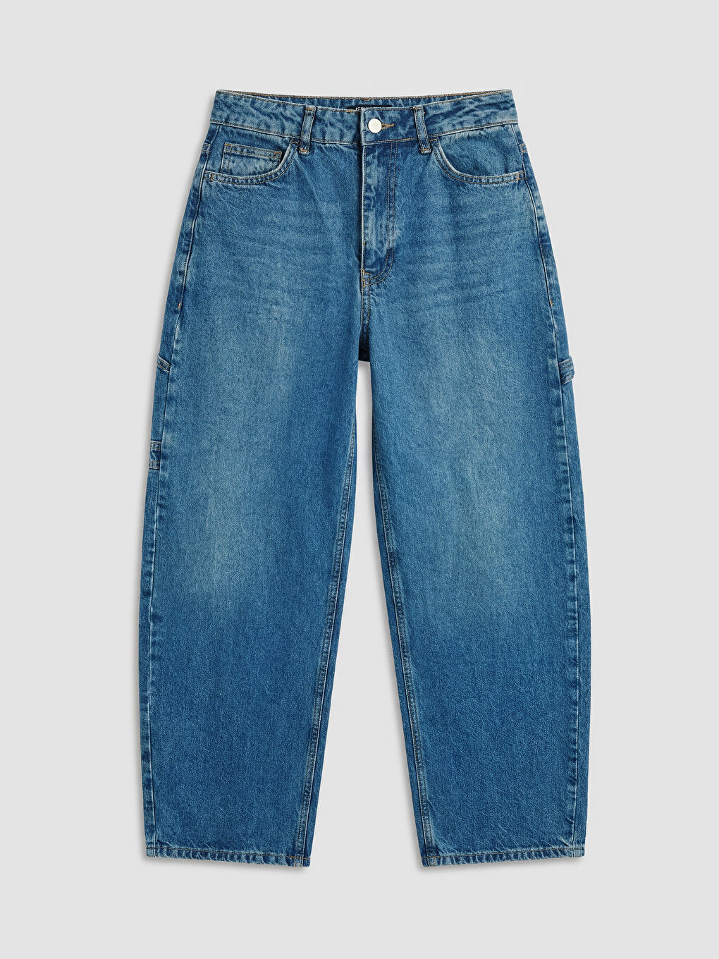 İndigo Baggy Fit Kadın Jean Pantolon