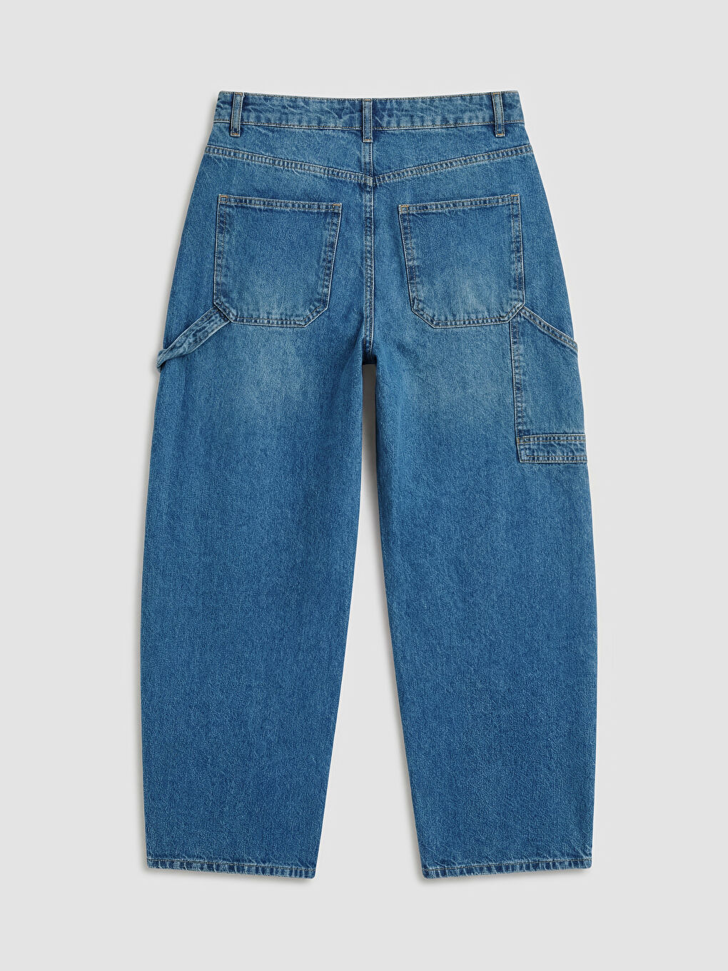 İndigo Baggy Fit Kadın Jean Pantolon-1