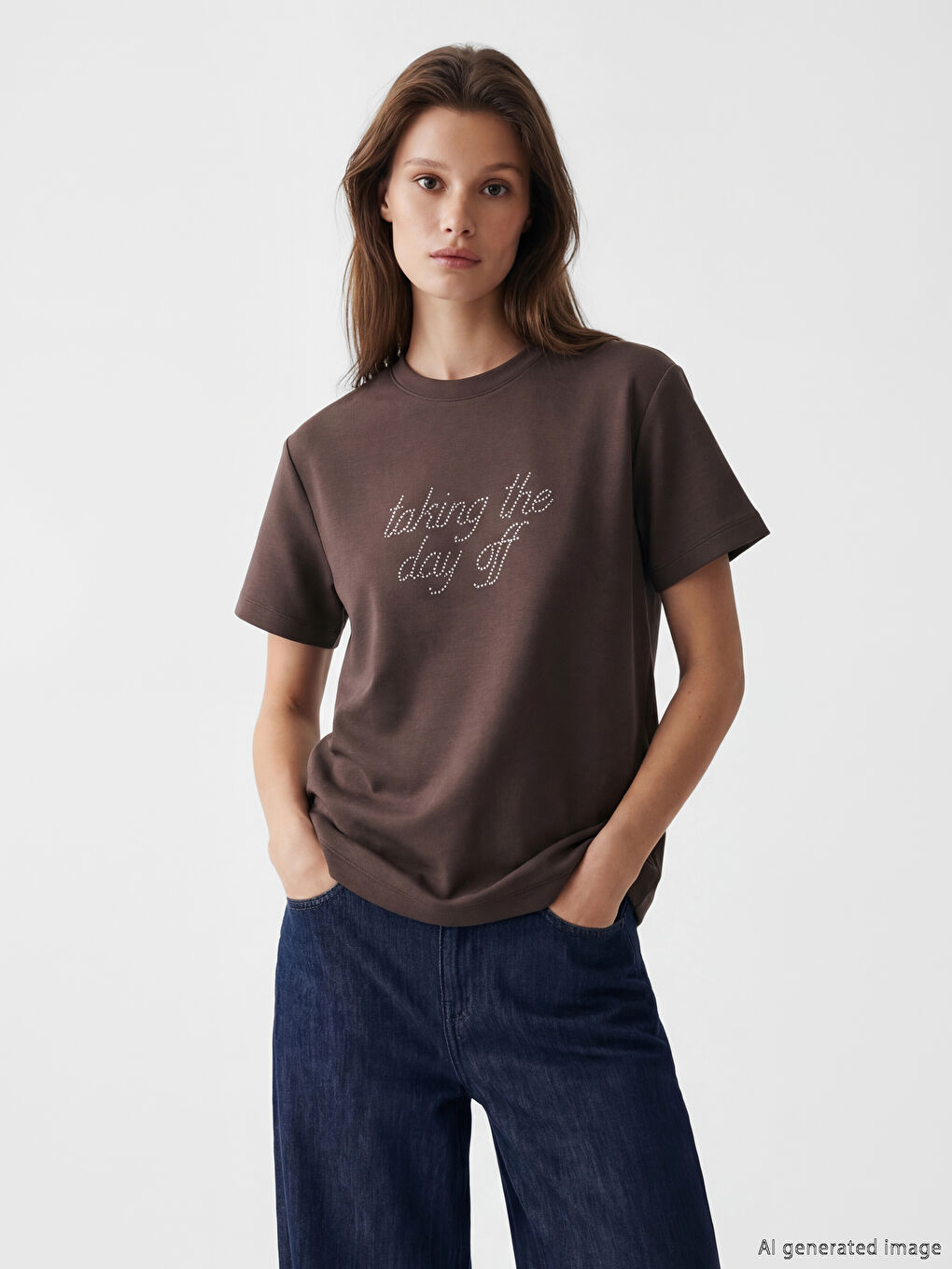 Crew Neck Printed Women's T-Shirt
