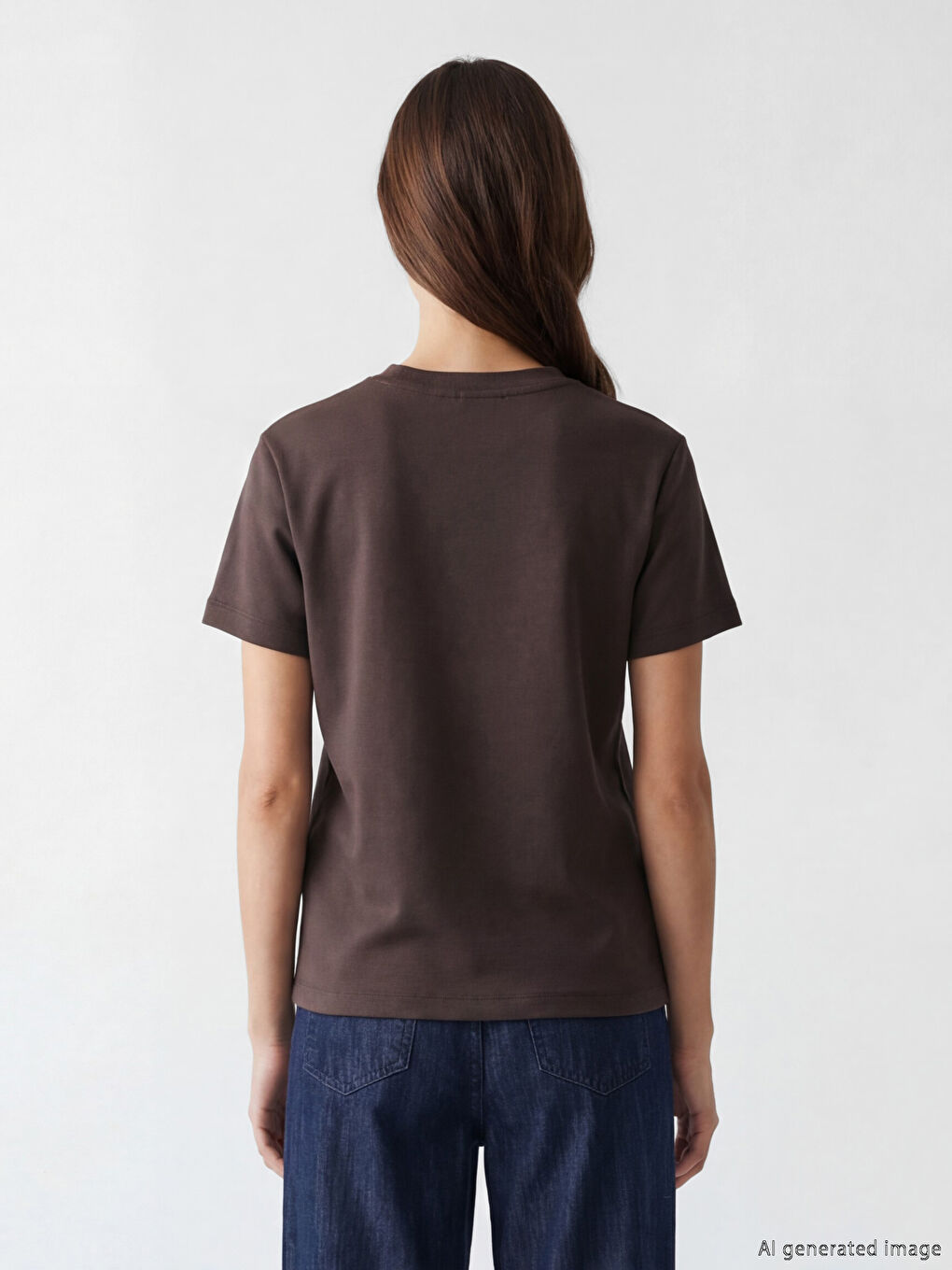 Crew Neck Printed Women's T-Shirt-3