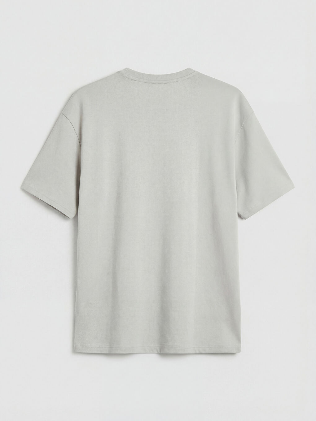 Bej Bisiklet Yaka Erkek Tişört-1