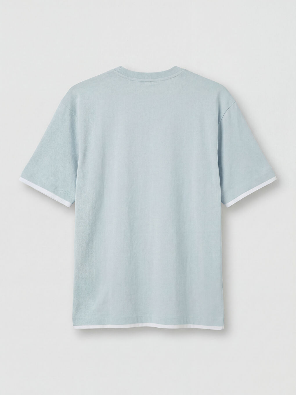 Mavi Bisiklet Yaka Penye Erkek Tişört-1