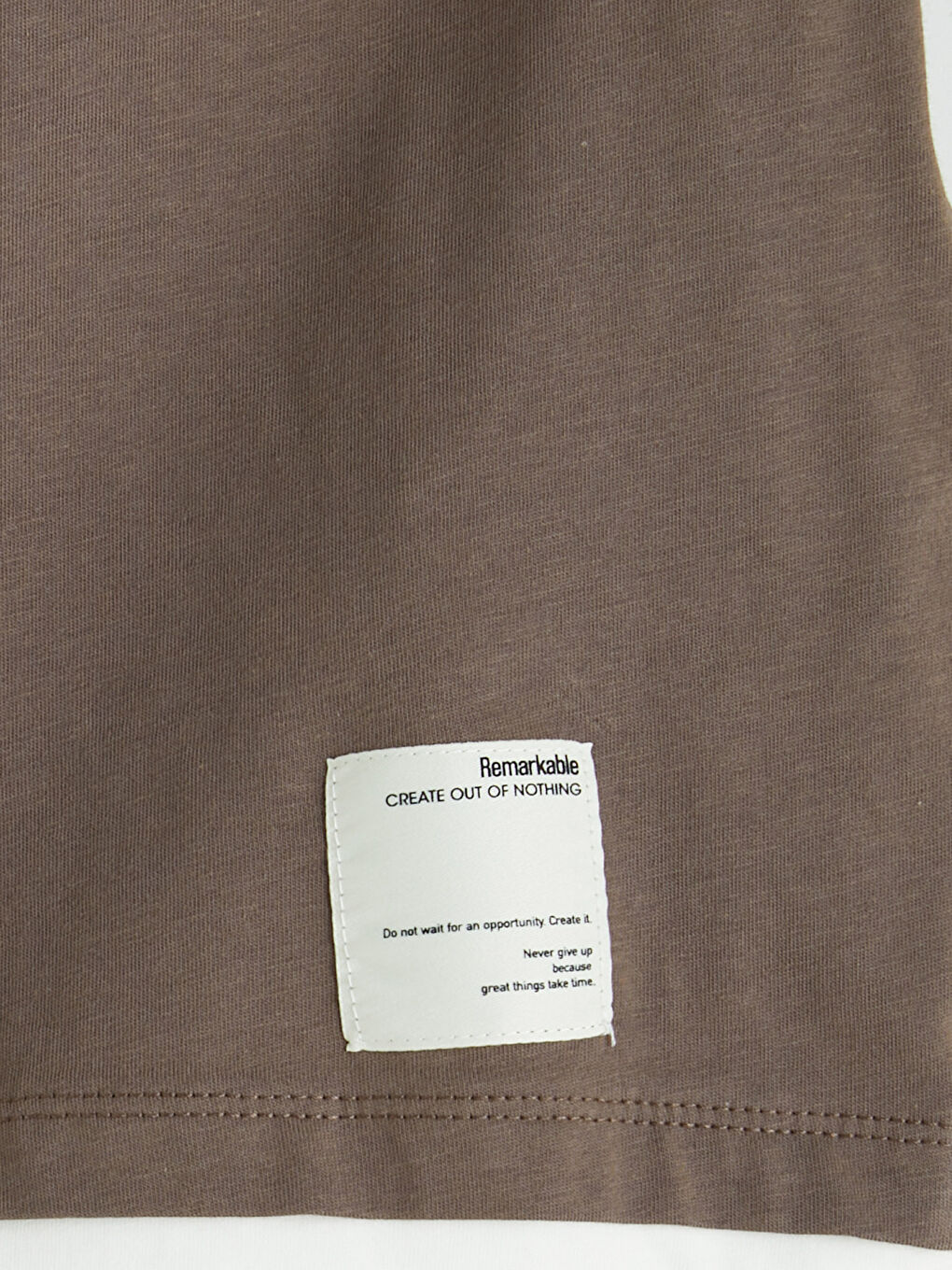 Kahverengi Bisiklet Yaka Penye Erkek Tişört-2