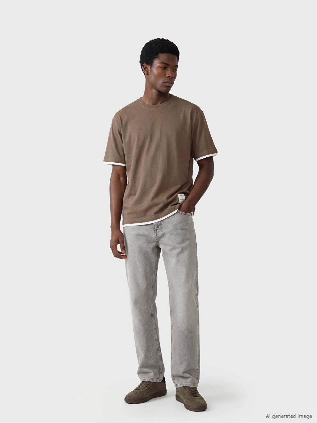 Crew Neck Jersey Men's T-Shirt-1