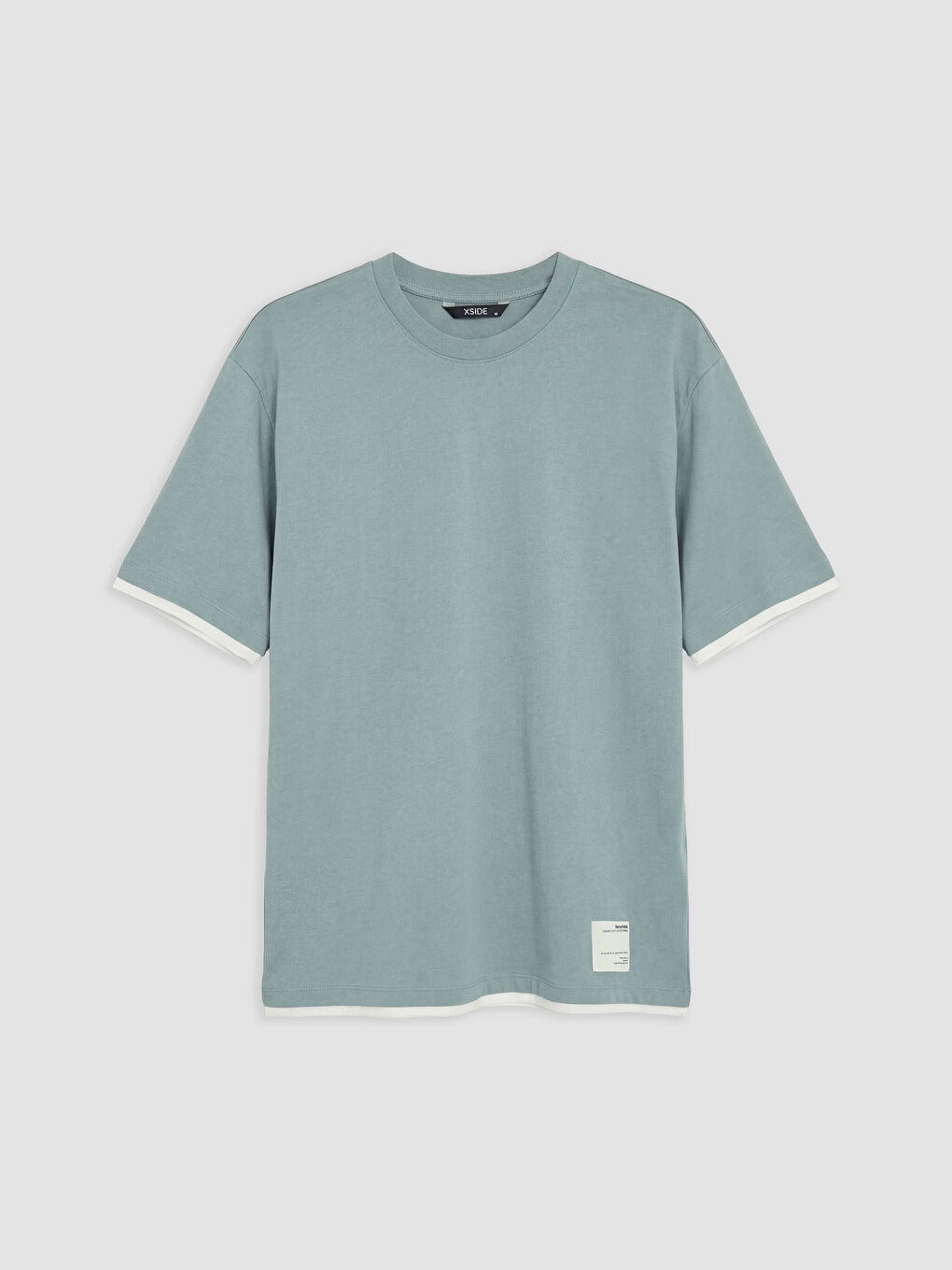 Yeşil Bisiklet Yaka Penye Erkek Tişört