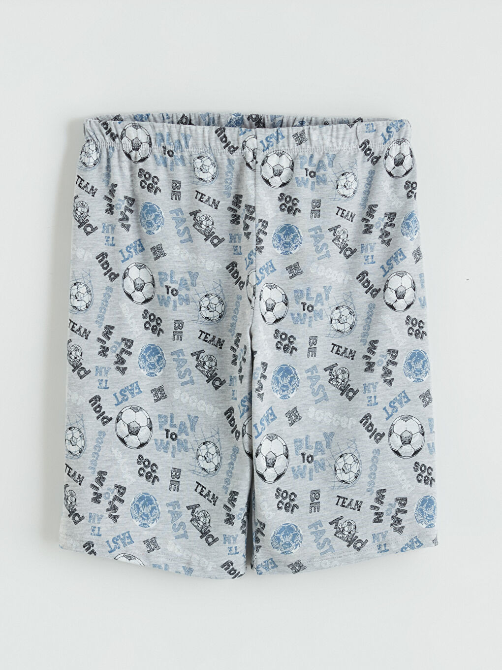 Gri Beli Lastikli Erkek Çocuk Pijama Şort 2'li-1