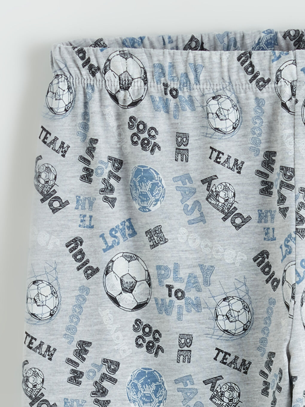 Gri Beli Lastikli Erkek Çocuk Pijama Şort 2'li-2