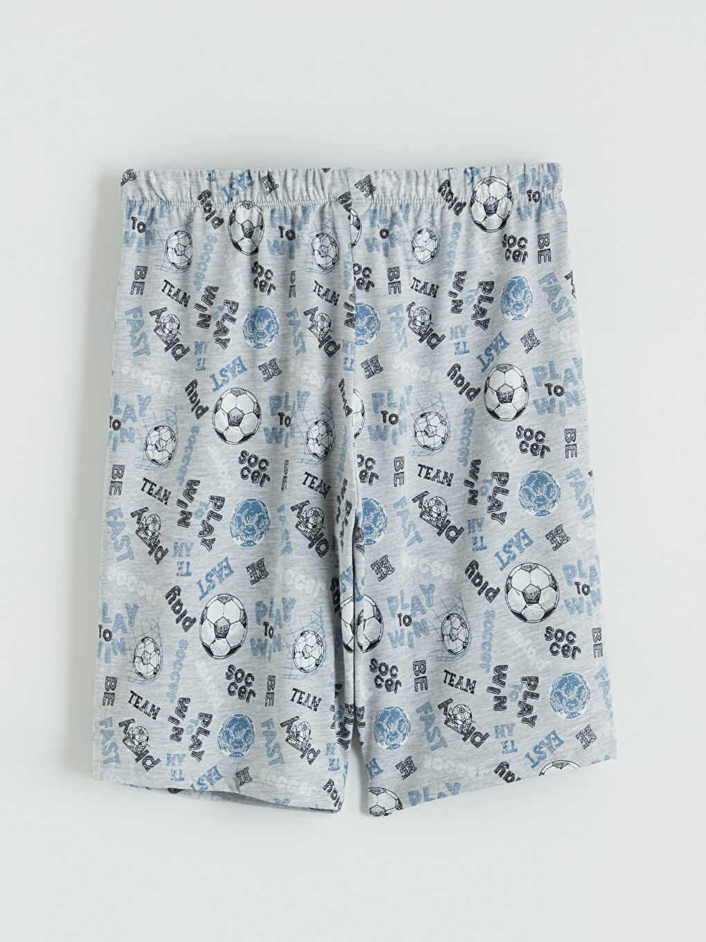 Gri Beli Lastikli Erkek Çocuk Pijama Şort 2'li-3