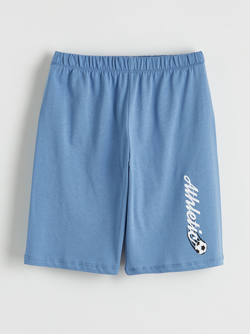 Mavi Baskılı Erkek Çocuk Pijama Şort 2'li-1