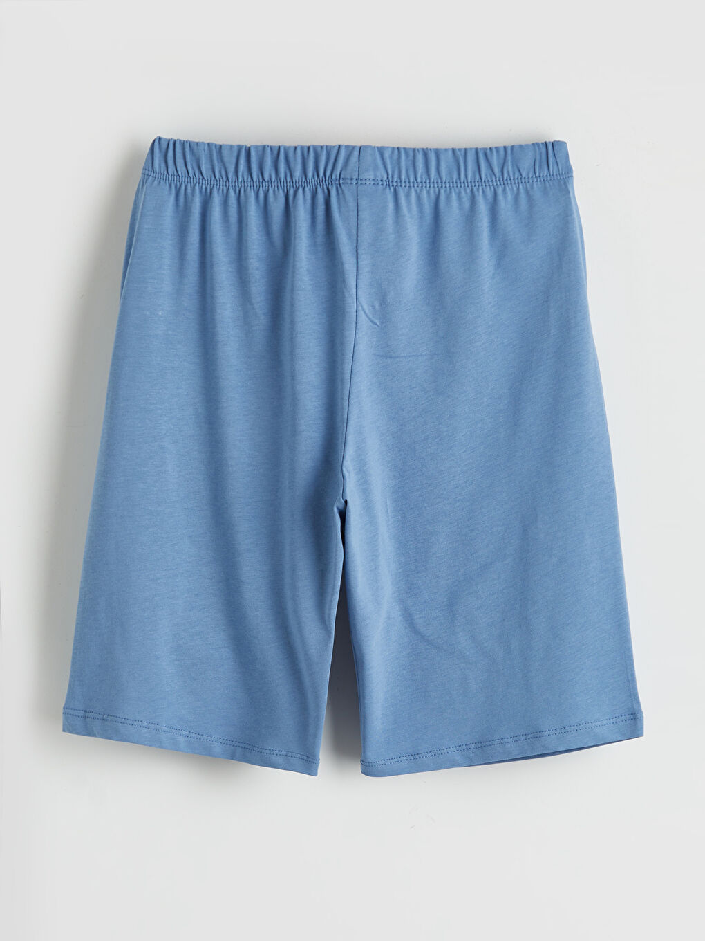 Mavi Baskılı Erkek Çocuk Pijama Şort 2'li-2