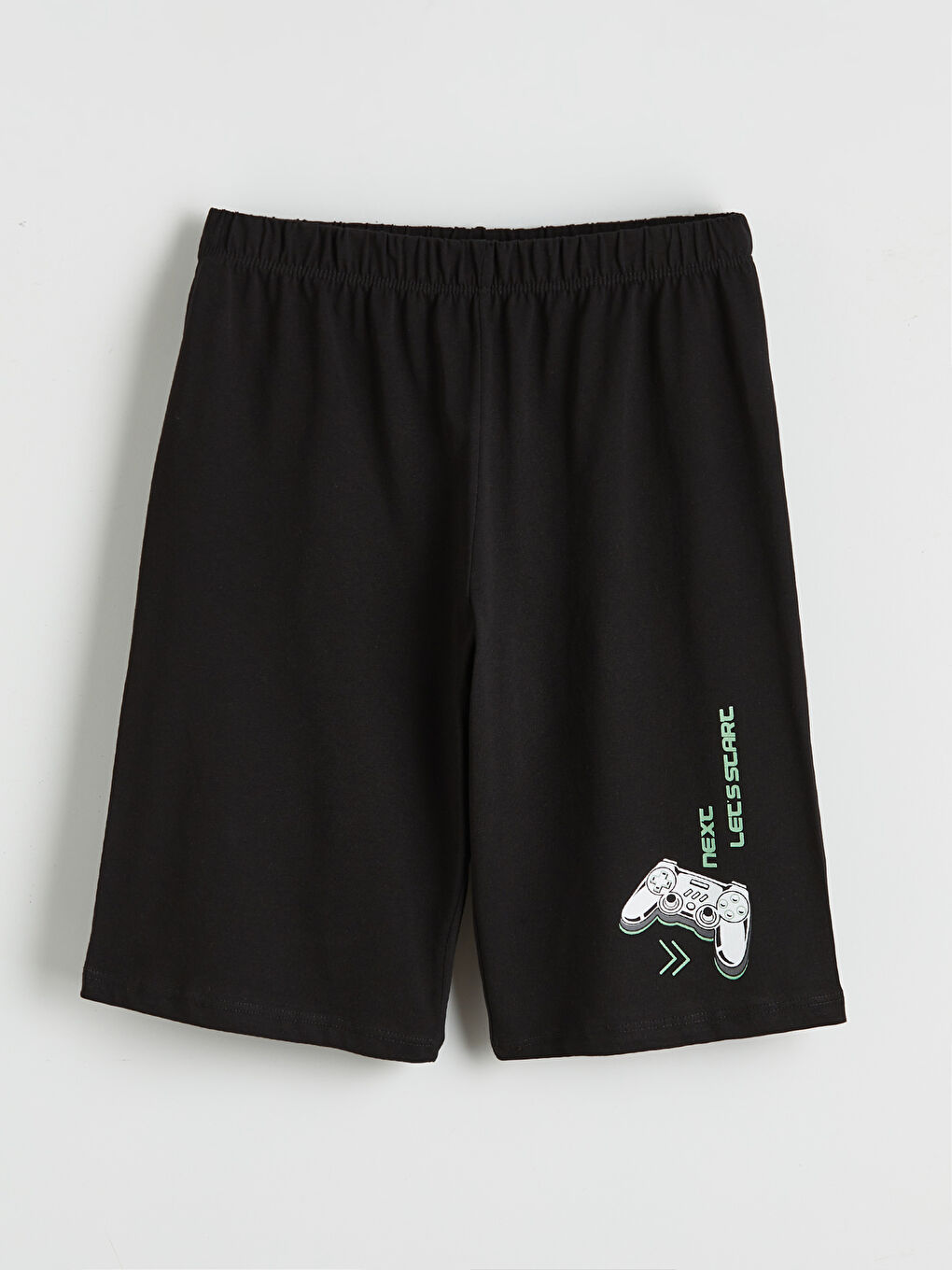 Mavi Baskılı Erkek Çocuk Pijama Şort 2'li-3