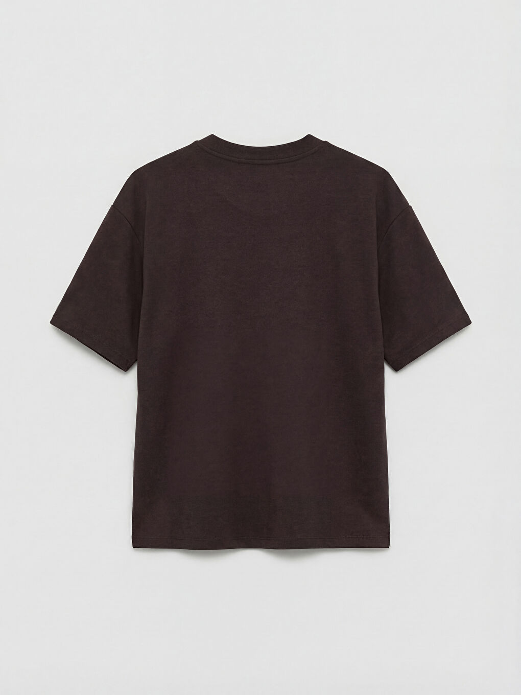 Kahverengi Taşlı Soft Touch Kadın Tişört-1