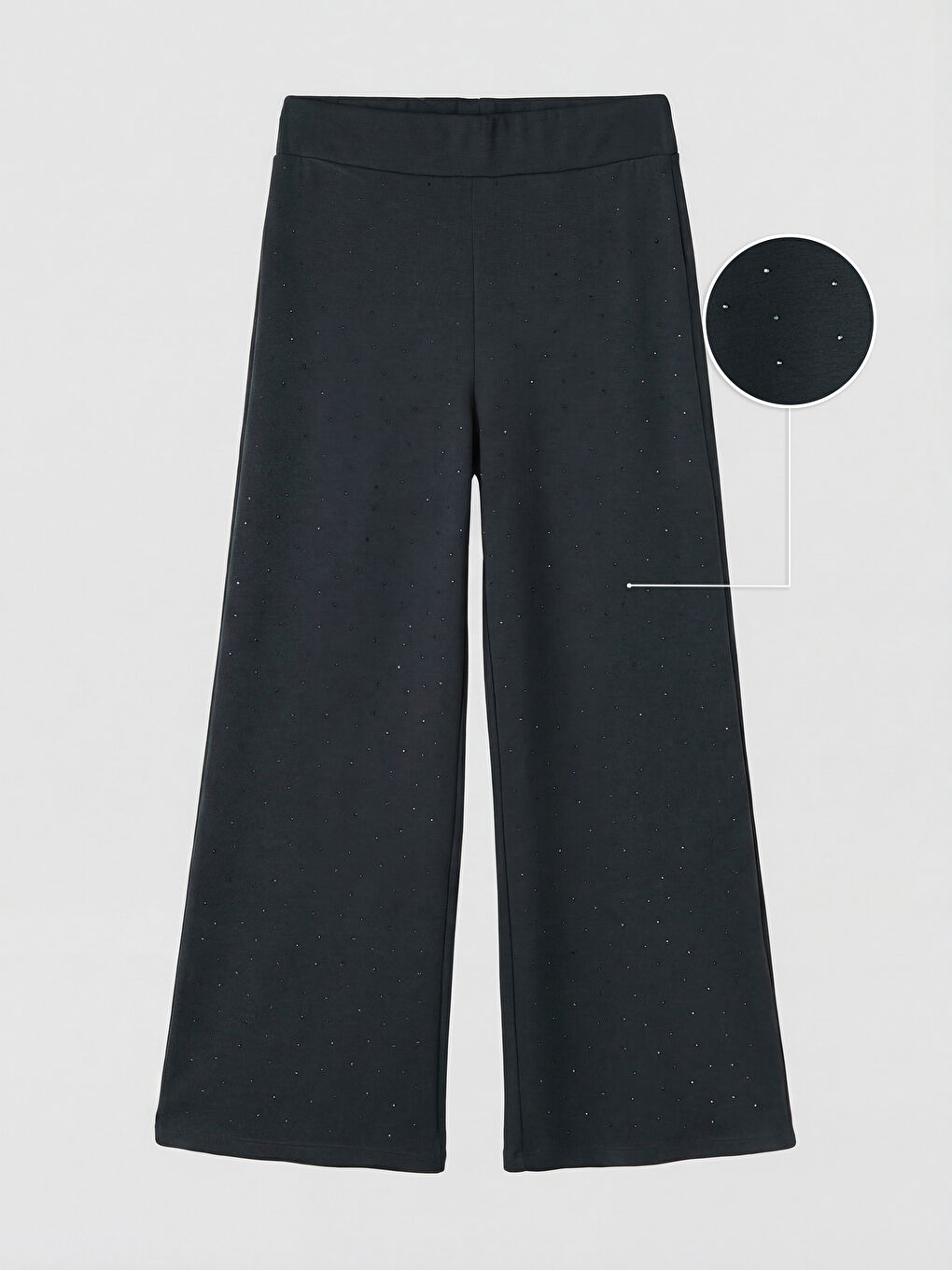 Antrasit Soft Touch Taşlı Kadın Eşofman Altı