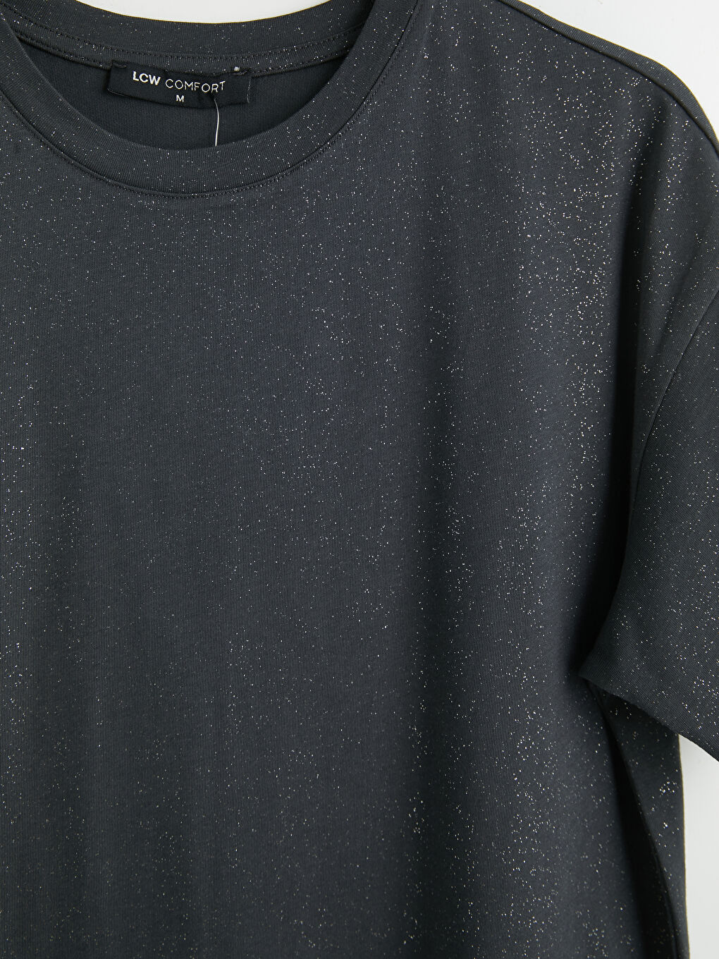 Antrasit Bisiklet Yaka Desenli Bluz-2