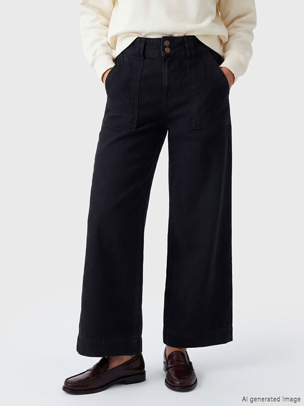 Wide Leg Women's Jeans-1