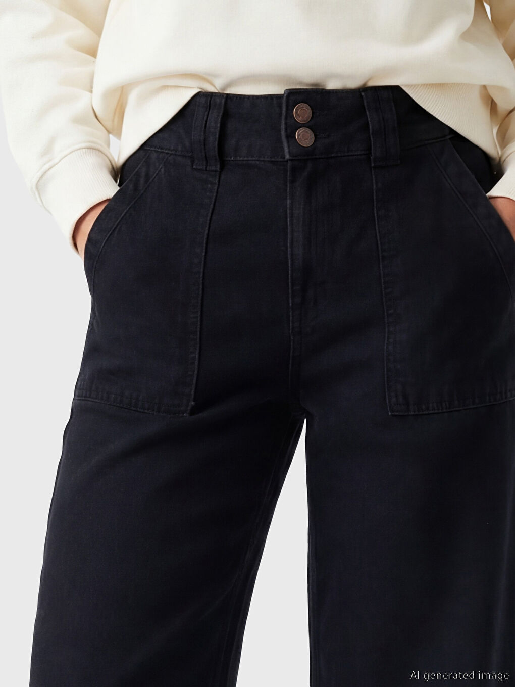 Wide Leg Women's Jeans-2