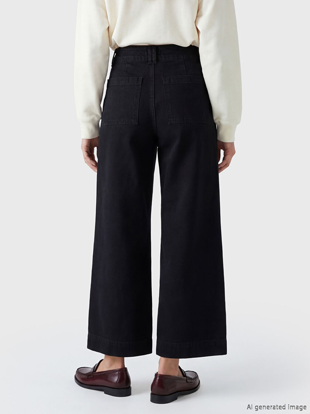 Wide Leg Women's Jeans-3